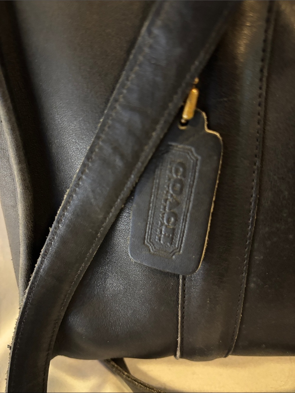 Vintage Coach Envelope Portfolio Bag Black - Picture 2 of 7